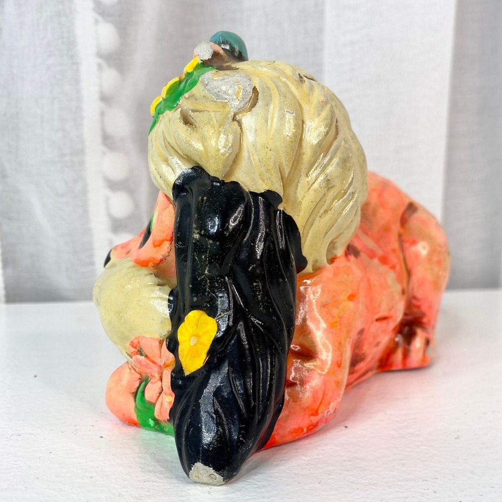 Vintage 1967 Holiday Fair Chalkware Dog Coin Bank - Picture 9 of 10